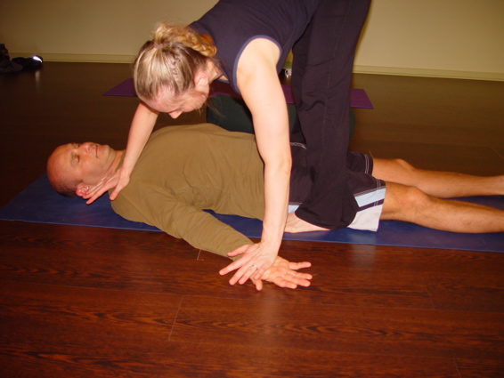 Group yoga practice